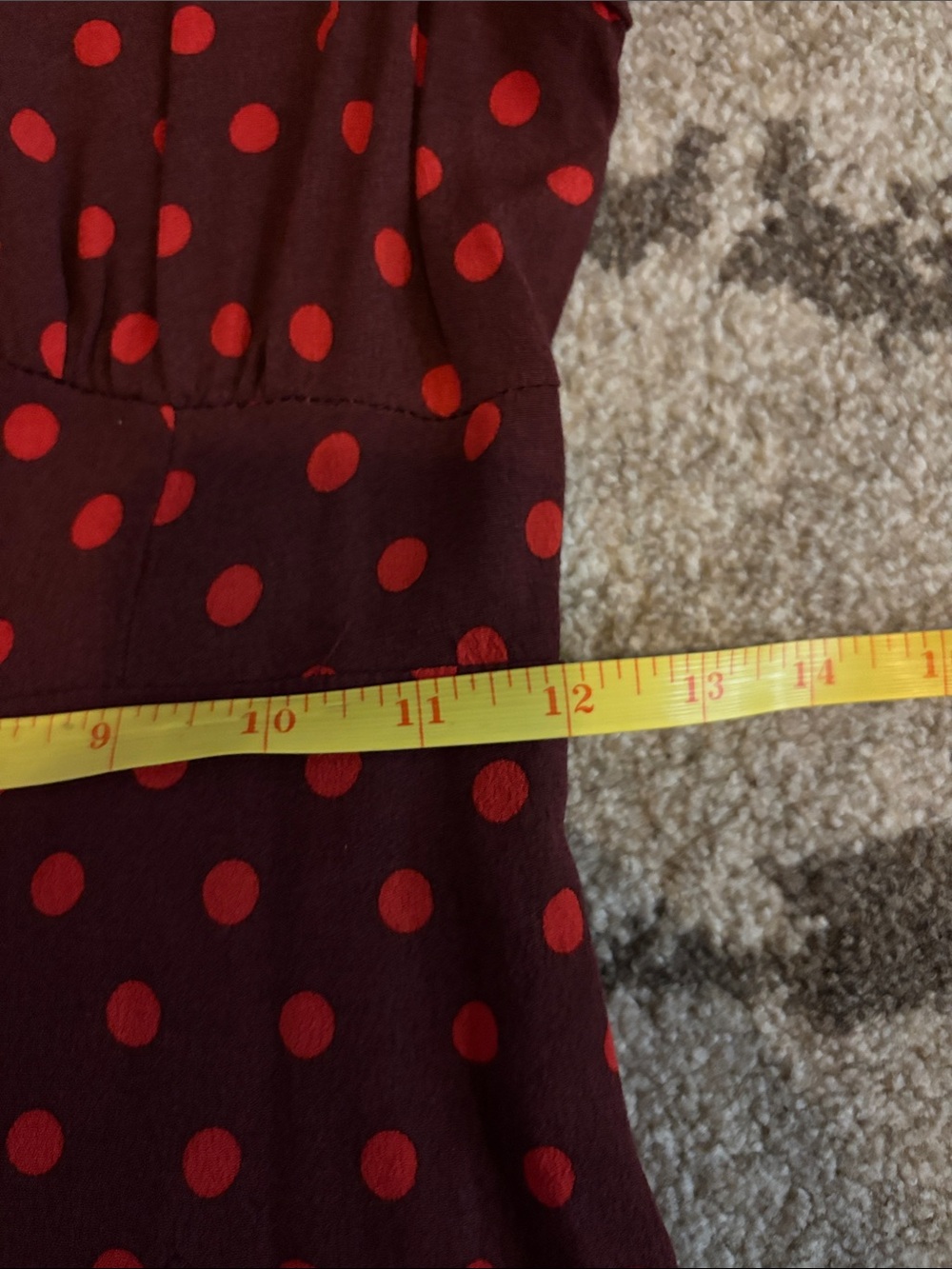 The Workshop Mini Dress in Berry Dot Polka Dot Flowy Skirt - Picture 3 of 5